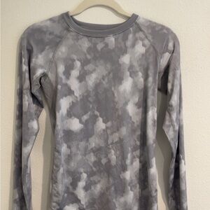 Gray Camouflage Long Sleeve Shirt